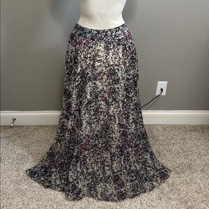 Anthropologie Fei - Flowy Boho Maxi Skirt - Size 6 - Pink/Blue - Gently Used!!